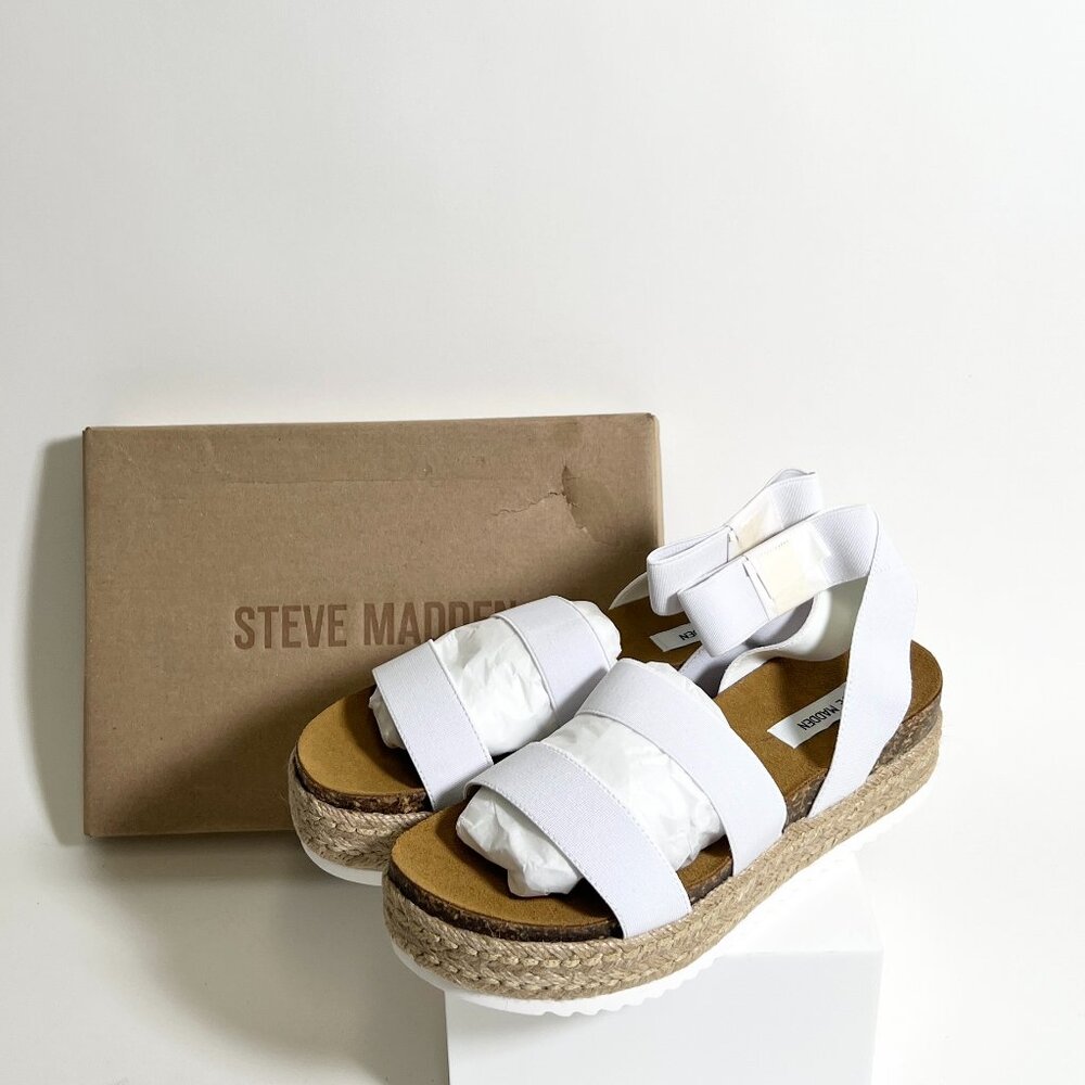 NIB Steve Madden Kimmie White Platform Sandals